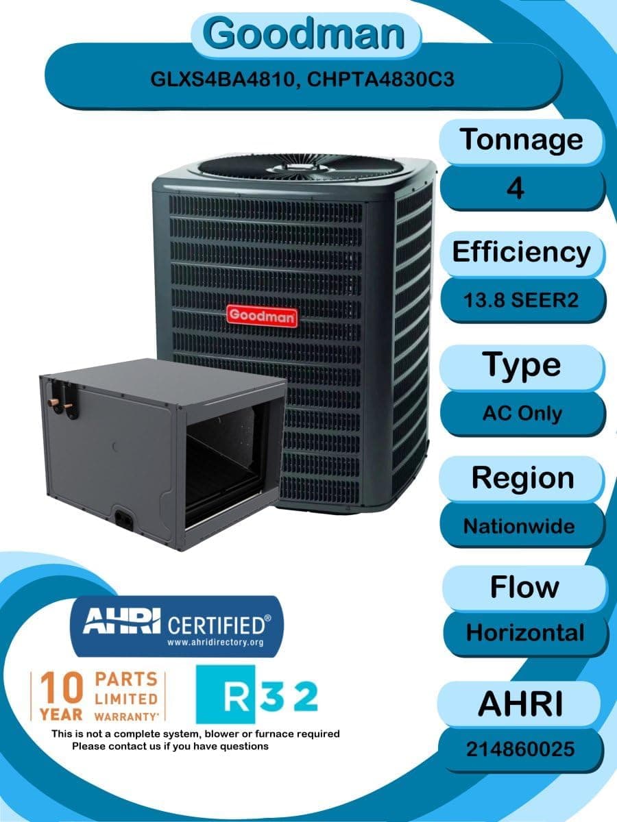 Goodman 4-Ton 13.8 SEER2 Central AC Split System
