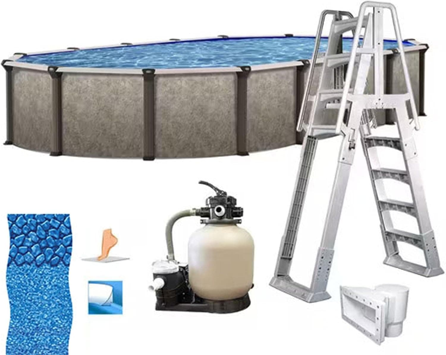 In The Swim Epic 12'×24' Oval Above-Ground Pool Package